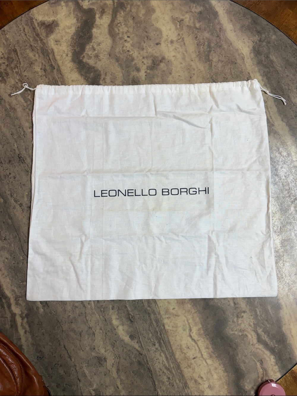 Leonello Borghi White Drawstring Dust Bag